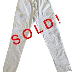 PacSun Women’s Drawstring Pants w/detachable zipper  For Shorts Sm Ivory outdoor